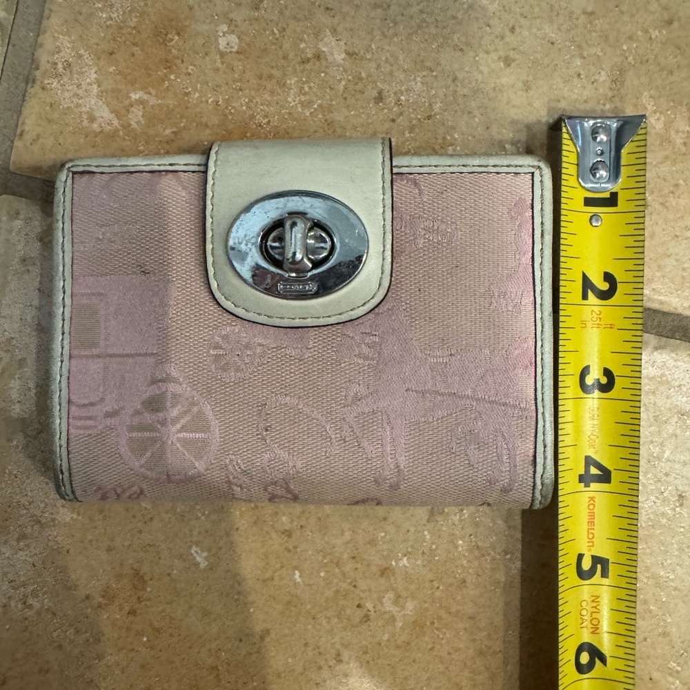 Coach Pink and Cream Women's Wallet